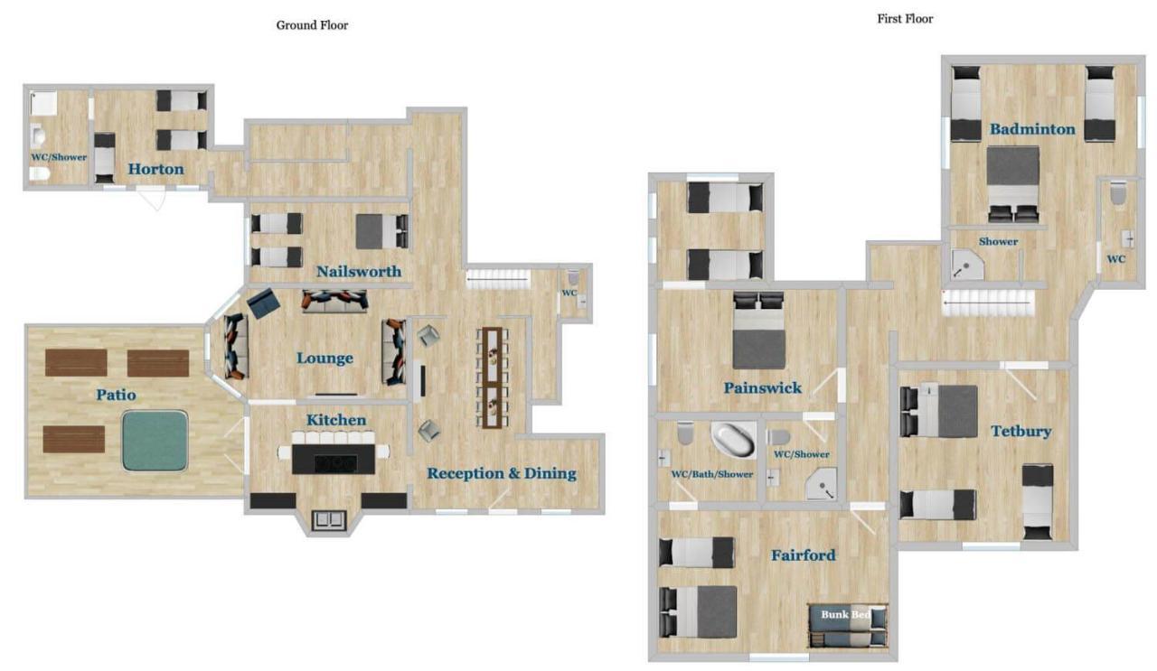 Cotswold Manor House - Country House Retreat With Hot Tub, Ideal For Large Groups Petty France ภายนอก รูปภาพ
